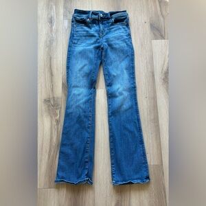 American Eagle, women’s next level stretch jeans, size 2 regular, kick boot